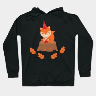 Squirrel Brithday Moment Autumn Art Hoodie